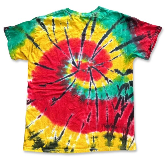 Tie Dye T-Shirt Vintage Zig Zag Rolling Papers Weed Stoner Tobacco Rasta LG - Picture 2 of 7